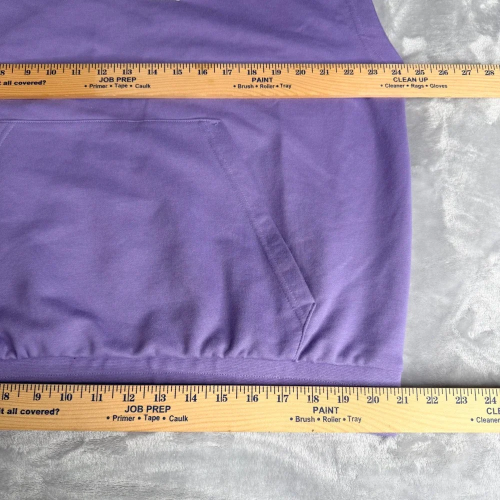 Adidas Mens Purple Sleeveless Basketball Hoodie Sweatshirt Large Magic Lilac